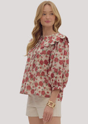 BOLDEST BLOOM FLORAL PRINT TOP