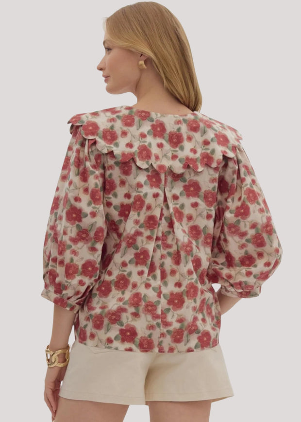 BOLDEST BLOOM FLORAL PRINT TOP