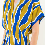 RETRO ENERGY WAVY STRIPE PATTERN DRESS