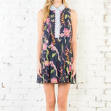 SWEET TALK NAVY FLORAL MINI DRESS