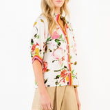 PARADISE LANE SHORT SLEEVE FLORAL TOP