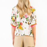 PARADISE LANE SHORT SLEEVE FLORAL TOP