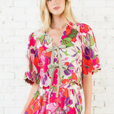 GARDEN GATHERING FLORAL PATTERN TOP