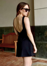 DARE TO BARE BACKLESS  BOAT NECK SLEEVELESS DRESS