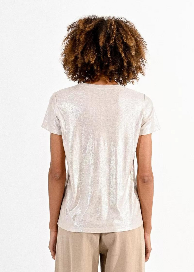 PERFECTLY PEARLY SHIMMER CREWNECK TOP