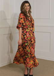 BOLD AND BEAUTIFUL PAISLEY FLOWER MAXI DRESS