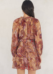 ROYAL ASTER PAISLEY PRINT DRESS