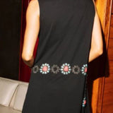 RODEO SHEEK BLACK & TURQUOUISE DRESS