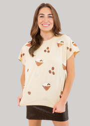 QUEEN OF SPARKLES SCATTERED ESPRESSO MARTINI TEE