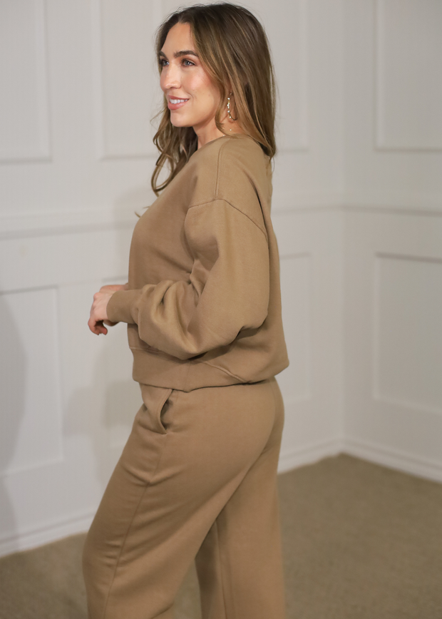 RISEN MOCHA OVERSIZED ULTRA SOFT LOUNGE SHIRT