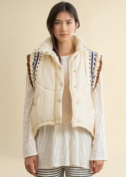 AESTHETIC ACCENTS EMBROIDERED PUFFER VEST