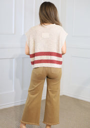 RELAXED ESSENCE STRIPED SWEATER TOP