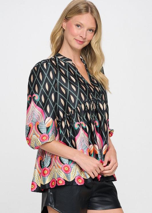 BLACK FEATHER TULSA TOP