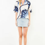 LONDON LANDMARKS ABSTRACT PRINT TOP