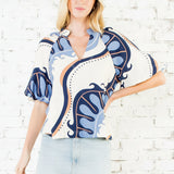 LONDON LANDMARKS ABSTRACT PRINT TOP